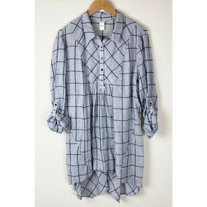 Sundance Gray Plaid Tunic Top